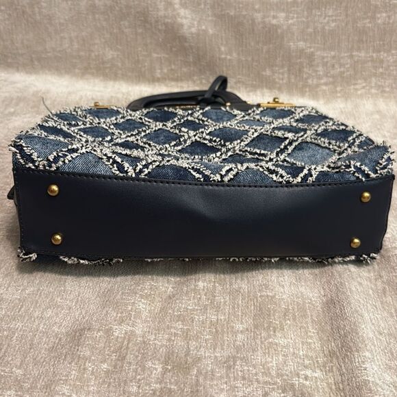 Guess Katey Quilted Luxury Satchel - Denim Multi - Picture 14 of 16